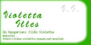 violetta illes business card