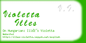 violetta illes business card